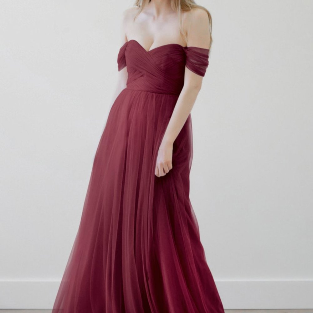 WToo Maroon Gown w/ straps (See Description/Pictures) - Bridesmaid, Prom, Formal